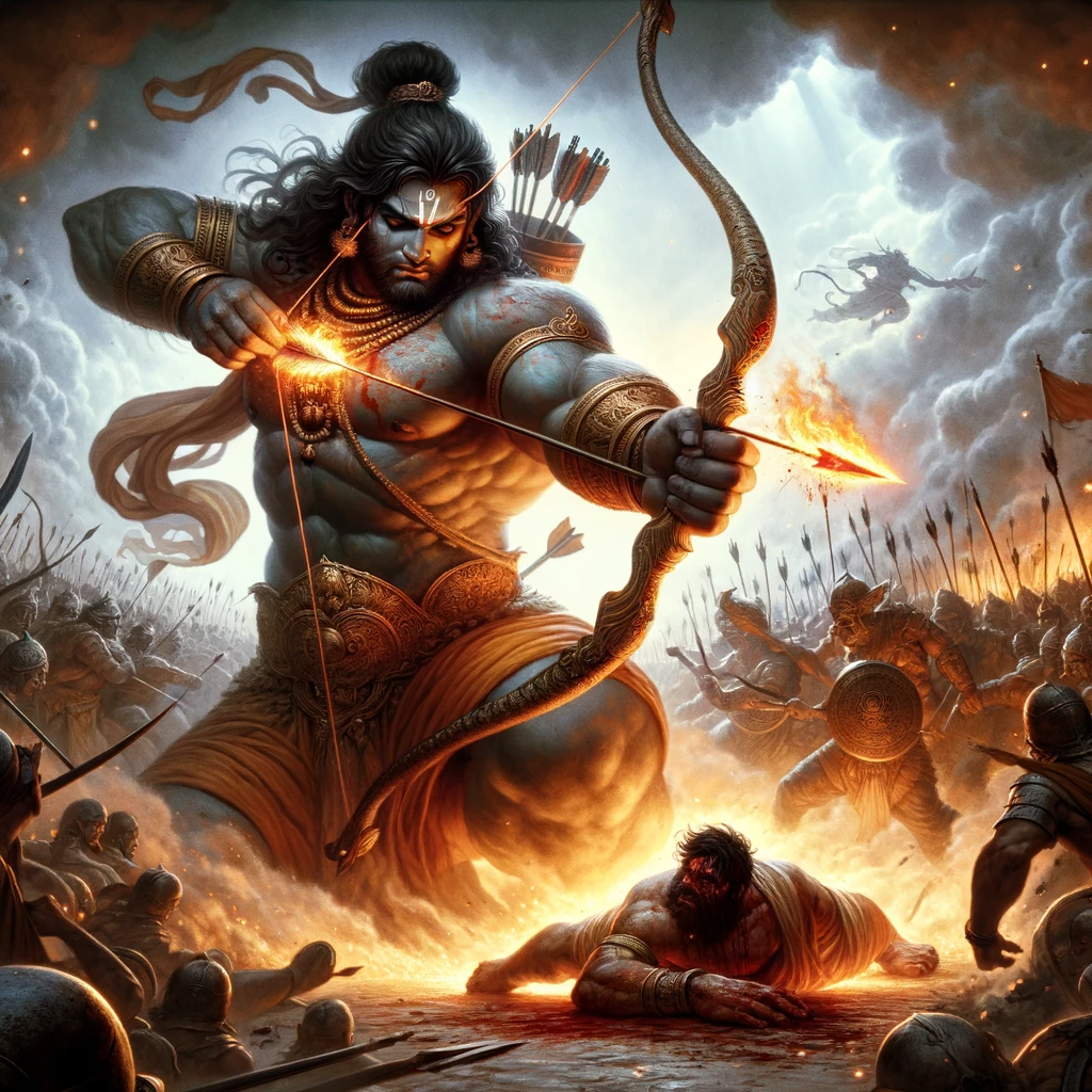 Rama Kills Kumbhakarna